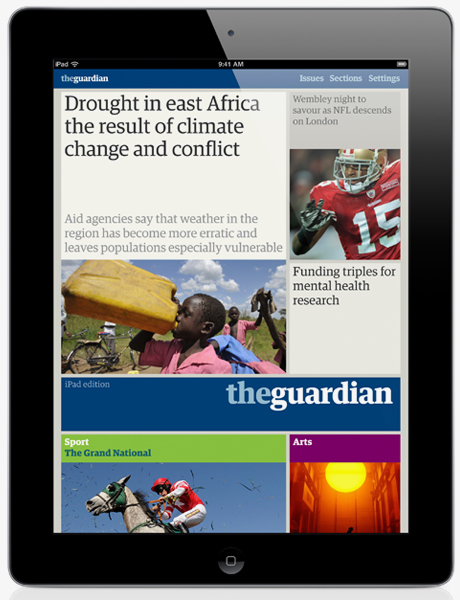 guardian iPad edition